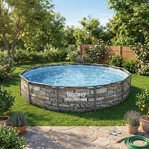 12x30 stone above - 12x30, pool